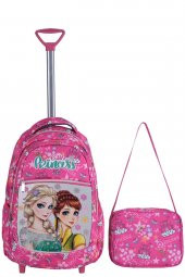 Çekçekli Frozen Desenli İlkokul Çantası + Beslenme Çantası - 6