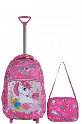 Çekçekli Unicorn Desenli İlkokul Çantası + Beslenme Çantası - 6