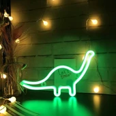 Dinazor Neon Led Işıklı Masa Lambası Dekoratif Aydınlatma Gece Lambası - 1