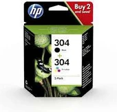 HP 304 Black-Color Siyah-Renkli Multi Paket 3JB05AE - 1