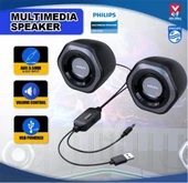 Philips Spa2209 2.0 USB- 3.5MM Jack Hoparlör Ses Kontrol Tuşu - 1