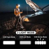 Ps-t89 Mini Pilli Cob Led 3 Mod Su Geçirmez Kafa Feneri Lambası - 2