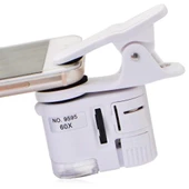 60x Mini Cep Telefonu Için Mandallı Mikroskop Uv Ledli Büyüteç Model Al2431 - 6