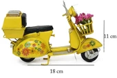 Dekoratif Metal Scooter Sepetli - 5