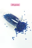 Dökme Cam Kum Boncuk (11/0) 2 mm - 20 Gram -  Koyu Mavi - BNC017 - 1