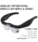 Şarjlı Gözlük Büyüteç  4 Farklı Lens 11537dc thumbnail 1