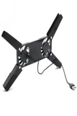 2 Fanlı Notebook Soğutucu Portatif Katlanabilir Laptop Soğutucu Fan Usbli Stand Bilgisayar Fanı - 5