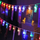 Renkli Işıklı Mandallı Fotoğraf Albümü 10 Lu - Rgb - 2