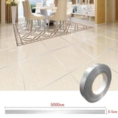 0.5 Cm Kalınlık Gümüş Fayans Arası Şerit Bandı 50 Metre Banyo Derz Dekor Bandı - 1