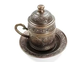 Osmanlı Motifli Kahve Fincanı - Bakır - 2