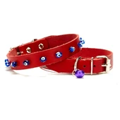 Nazar Boncuklu Kedi Ve Küçük Irk Köpek Tasması 1x14-18 cm Kırmızı Xsmall - 1