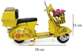 Dekoratif Metal Scooter Sepetli - 2