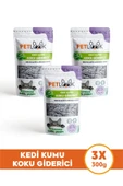 PetLook Kedi Kumu Koku Giderici, Bor ve Aktif Karbonlu Koku Giderici, Lavantalı Koku Giderici 300GRx3 Adet - 1