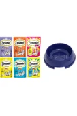 Dreamies Ödül Maması 60gr 6'lı Karışık Set + Mama Kabı Hediyeli - 1