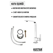 Kustar Krom Kare Aç Kapa Mutfak Bataryası 2 Yıl Garantili Pirinç Gövde thumbnail 3