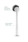 Redrose Gp-155 Beyaz Silikon Başlıklı Bulaşık Yıkama Ve Lavabo Temizleme Mutfak Tezgah Fırçası - 3