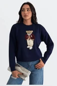 EYSHAN Teddy Bear Ayıcıklı Kazak- Kadın Triko Kazak Standart Beden - 4