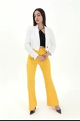 Crop Blazer Kısa Ceket - Ekru thumbnail 2