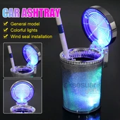 Küllük Rgb 7 Renkli Araç İçi Küllük Kapaklı ve Işıklı - 1