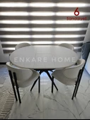 Enkare Oliva Masa Badem Sandalye Takımı 6 Sandalye + Yuvarlak Açılabilir Mdf Masa - 1
