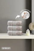 3'lü Kahverengi Süper Soft Bordürlü El Havlusu - 50x90 Cm, 250 Gr, %100 Pamuk, Spa Ve Otel Havlusu - 1