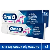 Oral-B Pro Junior Çürük Önleyici Koruma Diş Macunu 75 ml 3 Adet - 1