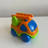 Turuncu Yeşil Küçük İtfaiye Arabası | Merdivenli Araba | 11x10 Cm | Mavi Su Dünyası - 3