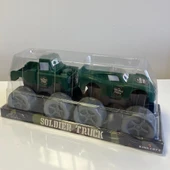 İkili Asker Kamyonu | 31x13 Cm | Mavi Su Dünyası - 3