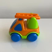Turuncu Yeşil Küçük İtfaiye Arabası | Merdivenli Araba | 11x10 Cm | Mavi Su Dünyası - 1