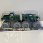 İkili Asker Kamyonu | 31x13 Cm | Mavi Su Dünyası - 2