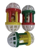 Çıngıraklı Elips Kedi Oyun Topu 8 cm 3 lü set - 1