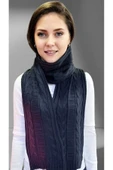 Kadın Triko Örgü Atkı - 3