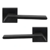 Güneş Oda Kapı Kolu Mat Siyah Sağa Sola Uygun Ön Arka Oda Kapısı 1 Takım thumbnail 2