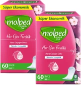 Molped Her Gün Ferahlık İnce Günlük Ped 60'lı 2 Adet - 1