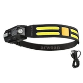 arwoan Sensörlü Ultra Parlak LED+COB Baş Lambası - Şarj Edilebilir, Ayarlanabilir Işın, Şarj Edilebilir Kafa Lambası - 1