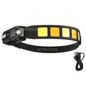 arwoan Sensörlü Ultra Parlak LED+COB Baş Lambası - Şarj Edilebilir, Ayarlanabilir Işın, Şarj Edilebilir Kafa Lambası - 2
