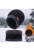 kış şapkalar örgü bere erkekler kadife şapka mercan polar eşarp açık sürme şapka sıcak kalınlaşma - 2