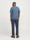 JACK JONES Erkek Mavi Pamuklu Tişört 12268415 - 2