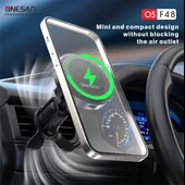 Onesam F48 15W Magsafe Kablosuz Şarjlı Araç Telefon Tutucu - 3