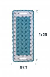 Yeşil El Örgüsü Banyo Lifi Uzun Model Kese 45x18 cm - 2