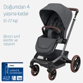 Maxi-Cosi Fame-Pebble 360 Pro Portbebeli Led Işıklı Entegre Telefon Şarj Üniteli Premium Bebek Arabası Twillic Graphite - 4