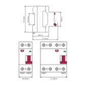 Mutlusan MRC06-403040 4P 6kA AC 40A 30mA Kaçak Akım Koruma Rölesi - 2