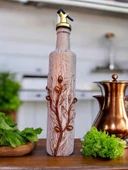 Özel Tasarım El Yapımı Rose Gold Zeytin ve Zetyindalı Detaylı Yağdanlık, Sosluk, Sirkelik, Mutfak Dekor - 3