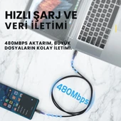 Essager 1 Metre 60W Type C to Type-C Ultra Hızlı Data Şarj Kablosu,Süper Dayanıklı Şarj ve Data Kablosu thumbnail 5