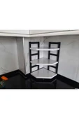 AKIS HOME Tezgah Üstü Köşe Raf Üçlü Beyaz - 2
