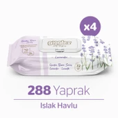 Giggles Lavanta Kokulu Islak Havlu 72'li 4 Paket 288 Mendil - 1