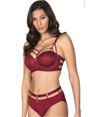 NİVEMESHOME 5045 BİYE ŞERİTLİ HALKALI SÜTYEN TAKIMI BORDO BDN:80 LE JARDİN - 3