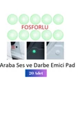 20'li  Beyaz Fosforlu Araba Kapı Tampon Bagaj  Darbe ve Ses Emici | 20 Adet Araç Dış Sistem Pad - 2