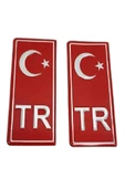 Kırmızı Tr Plaka Sticker Tüm Araçlara Uygun Kaliteli - 1