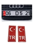 Kırmızı Tr Plaka Sticker Tüm Araçlara Uygun Kaliteli - 2